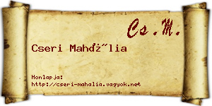 Cseri Mahália névjegykártya